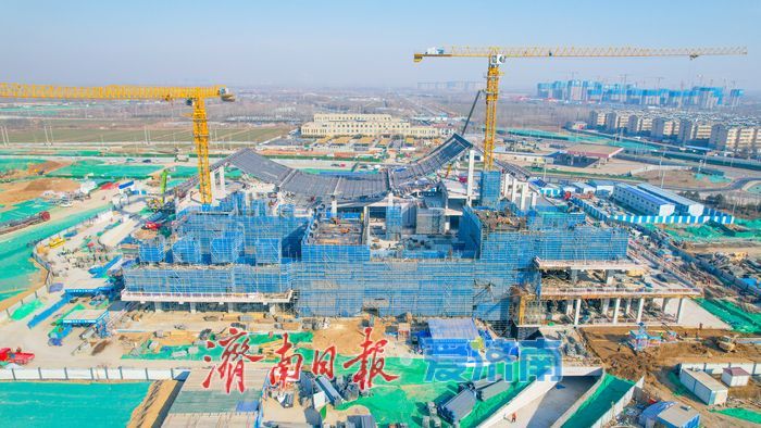 济南鹊华中和苑雏形初现 主体结构完成80%