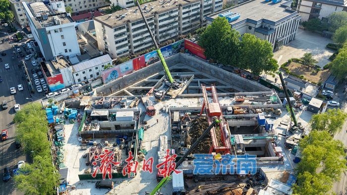 攻坚泉城腹地！济南轨道交通6号线老东门站建设稳步推进