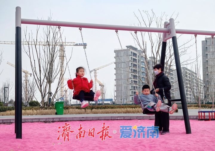 黄河畔新添遛娃踏春好去处 济南丁太鲁绿带公园“吸睛”