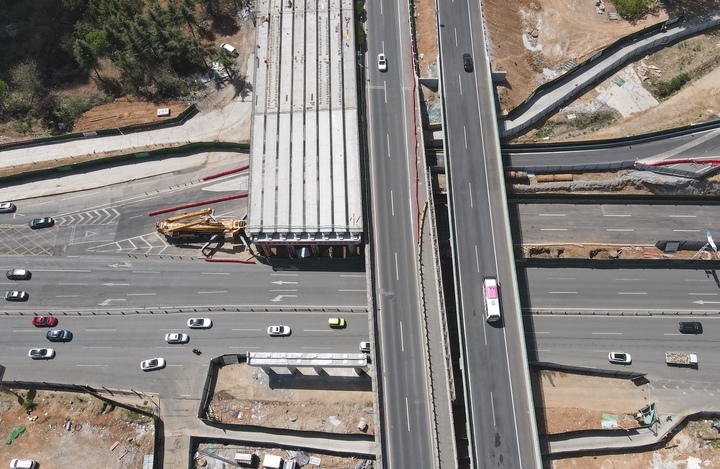 济南绕城高速小许家至港沟段改扩建部分开始上跨经十路