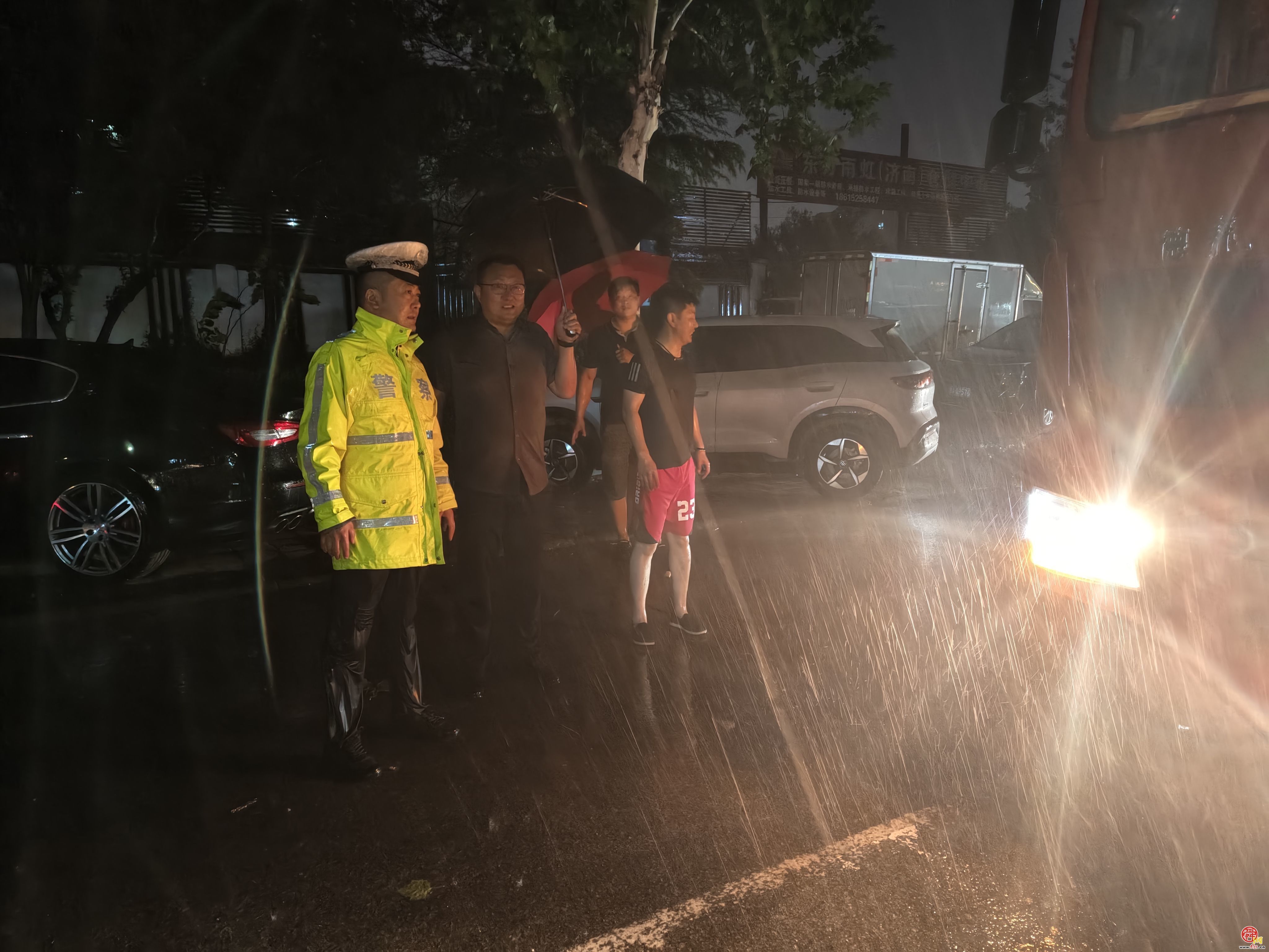 疾风骤雨致大树倾倒阻断交通 济南公交南部五队连夜清理保畅通