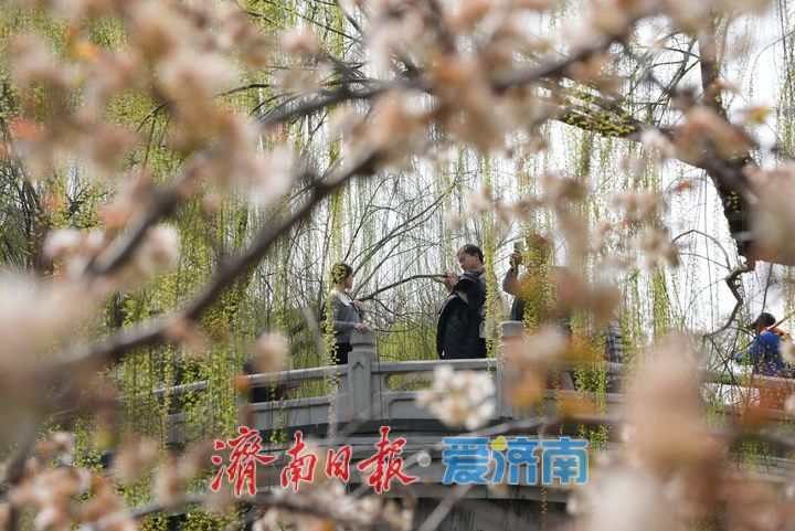 护城河畔泉韵悠扬醉游人