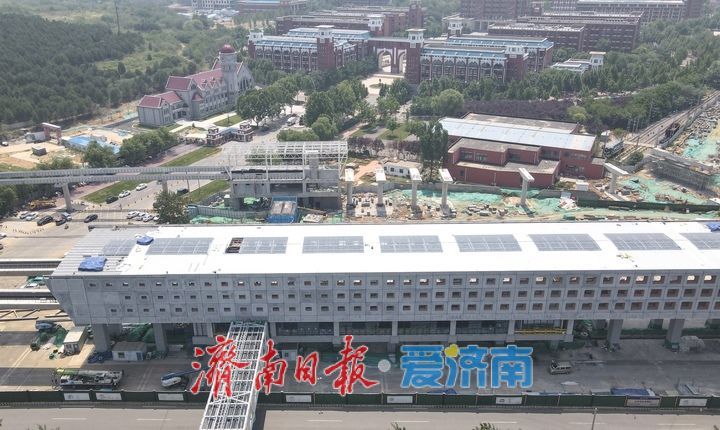 济南轨交8号线高架车站GRC幕墙拼装完成