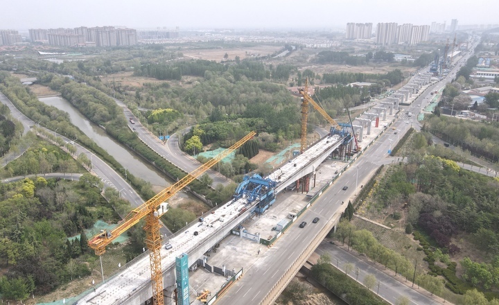 项目强省会｜济南轨交8号线跨河连续梁架设即将合龙