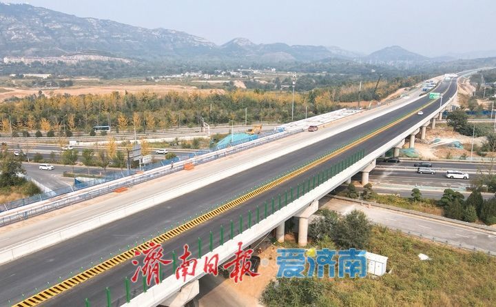 济南绕城高速改扩建济南南互通立交段展现新貌