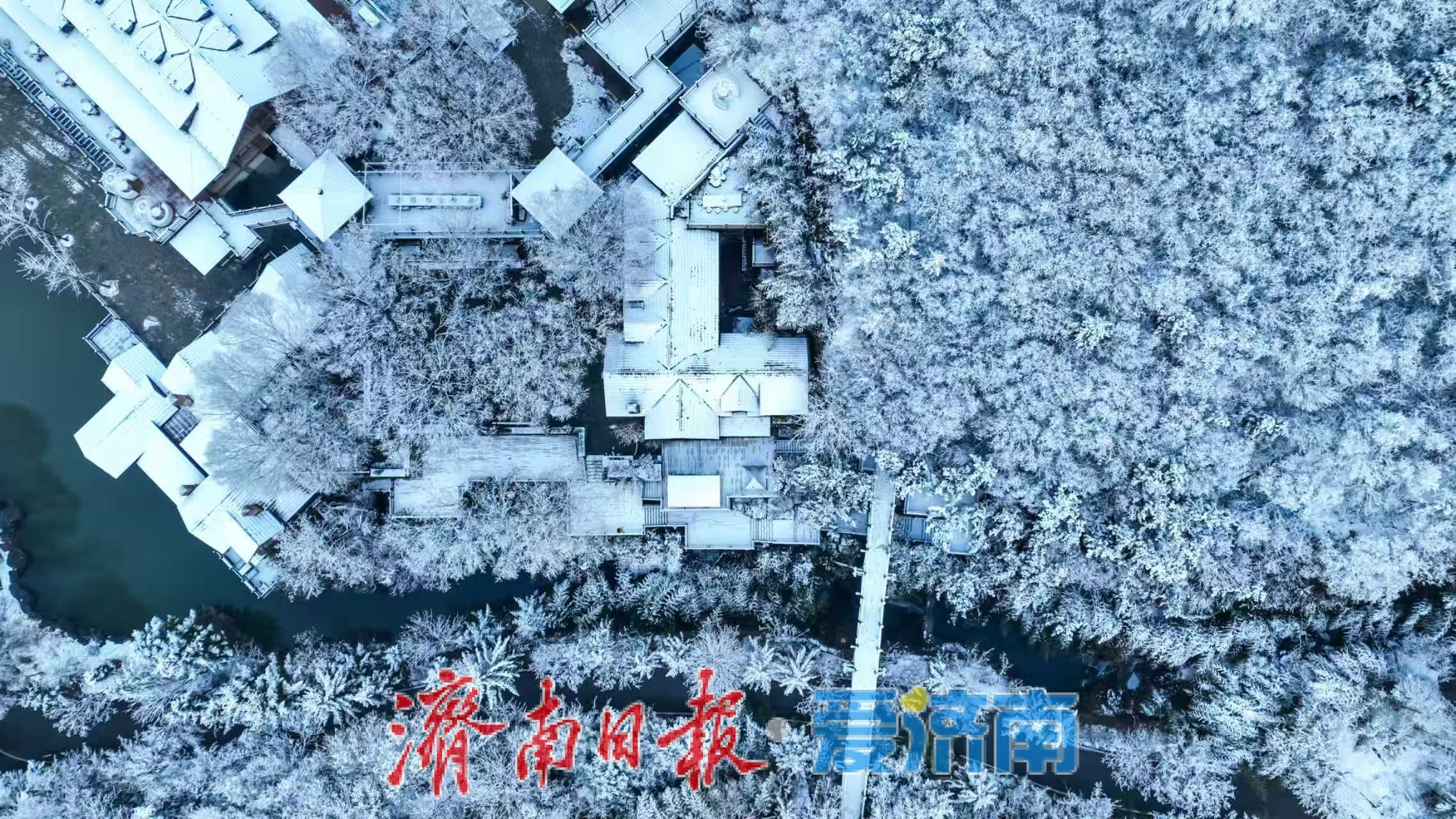 济南九如山迎春雪盛景，银装素裹间尽显诗意与治愈
