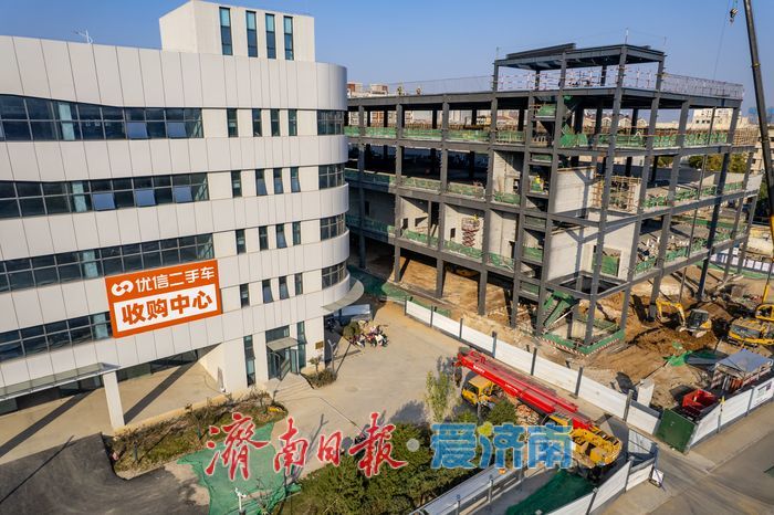 历城区优信整备中心项目建设加速推进，将与凤凰路停车场互联