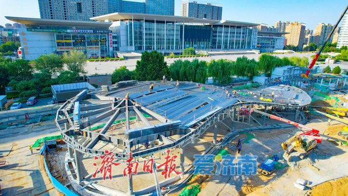 济南国际会展中心广场改造加速推进 打造高新区城市活力新客厅