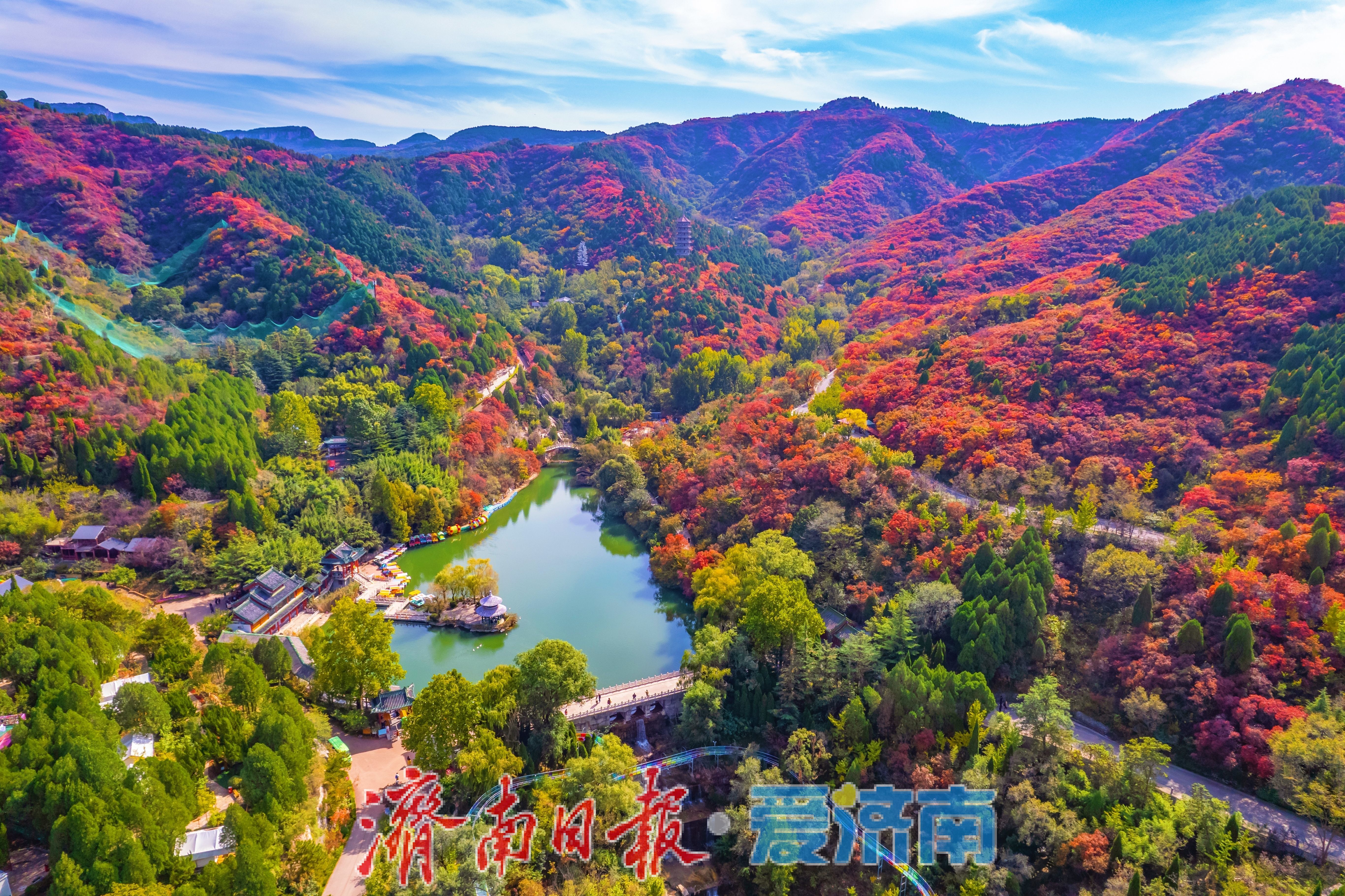 万山红遍，层林尽染！济南红叶谷进入最佳观赏期
