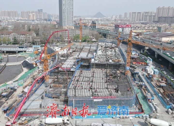 项目强省会｜复合开发模式打造城市新地标，济南洪楼TOD二期A1进入地上主体施工阶段
