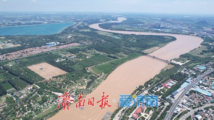 黄河济南段迎来近期最大流量