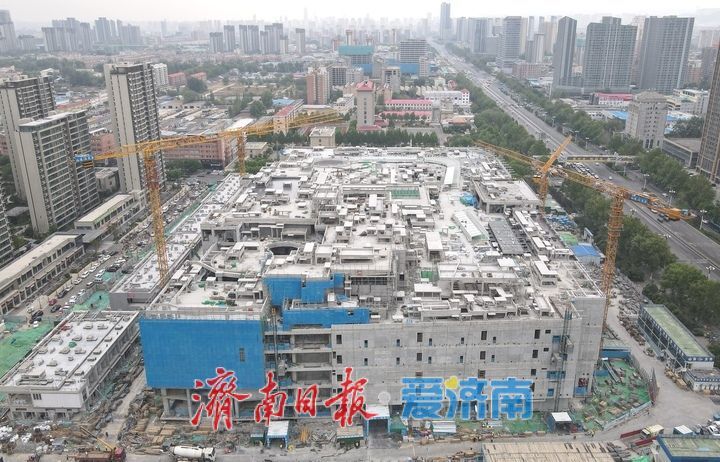 济南西客站TOD项目商业区主体雏形显现