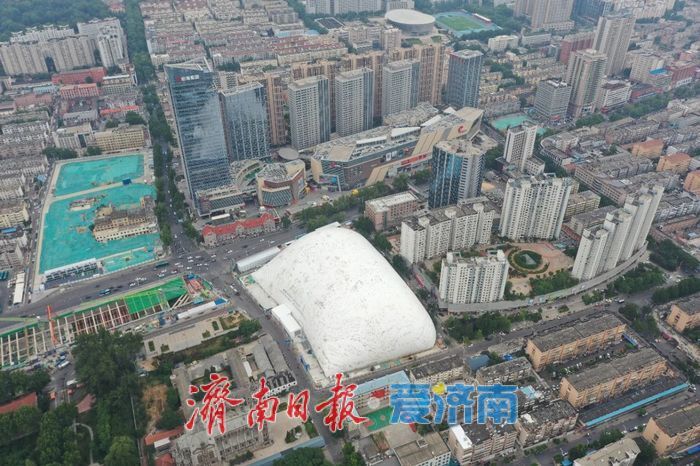 “大白”气膜助力洪楼更新提速