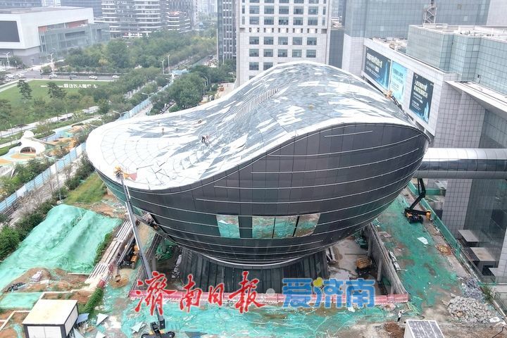 俯瞰如“荷叶” 远观似“茶碗” 济南CBD新地标扮靓绸带公园