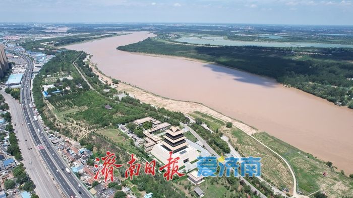 黄河济南段迎来近期最大流量