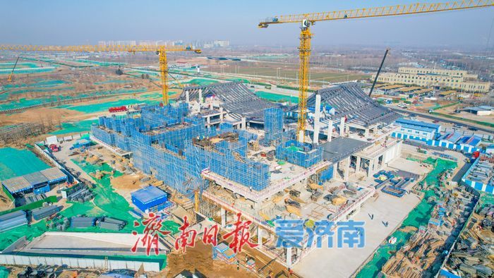 济南鹊华中和苑雏形初现 主体结构完成80%