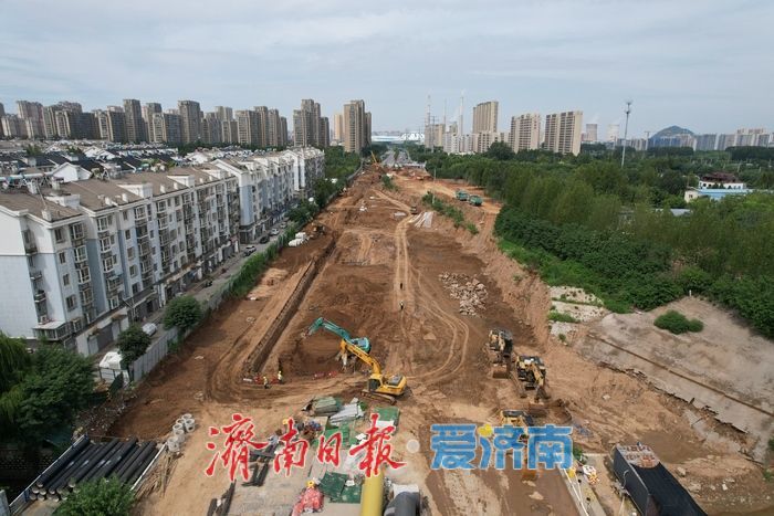 项目强省会｜打通“断头路”！黄台南路（奥体中路-国有苗圃东墙）道路建设工程计划10月底完工