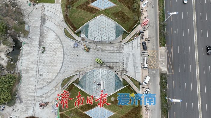 出站即是公园！济南地铁4号线泉城公园站基本建成