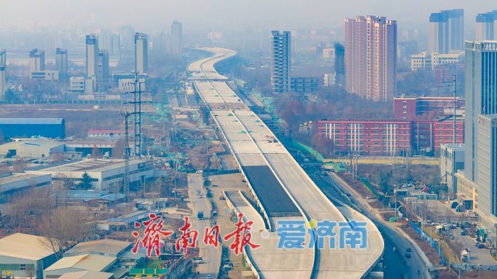 济南工业北路快速路东延工程取得阶段性突破 主线高架贯通助力东部路网升级