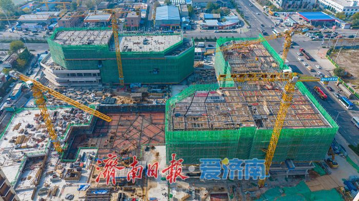 济南天桥工业设计软件创新产业园主体结构显现 打造“滨水+产业”新高地