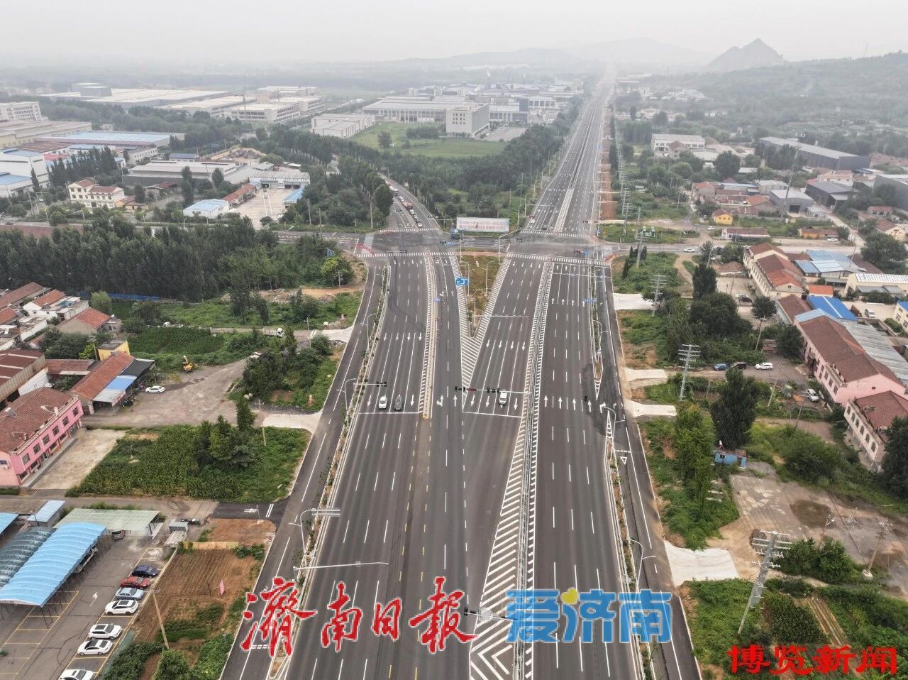 经十路东延工程：济淄交界至杨家路口段13.7公里顺利通车