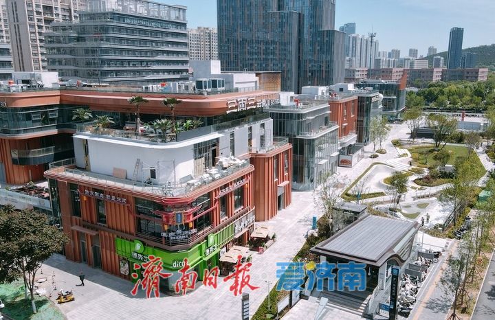 项目强省会｜济南CBD首座低密度“公园商业开放式”街区露新颜