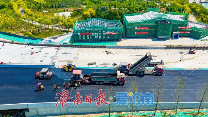 抢抓春季施工黄金期，济南黄岗路黄河隧道北岸施工提速冲刺