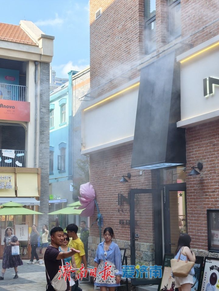 “雾”漫街区！济南老商埠启用喷雾降温系统送清凉