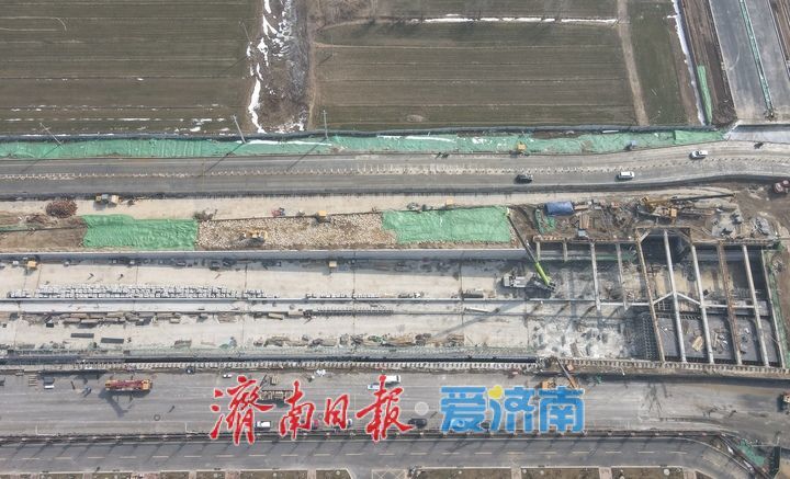 济南黄河济泺路隧道北延工程黄河北岸段建设有序推进