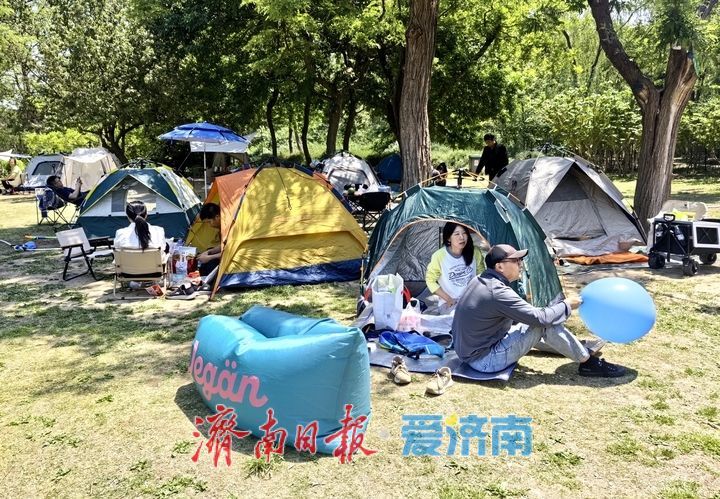 一年四季 泉在济南｜搭帐篷、享野餐，市民乐享五一慢时光