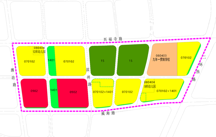 济南西客站15街区控规公示，新增住宅用地重点塑造威海路城市界面