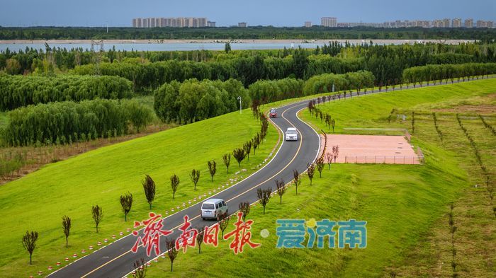一年四季 泉在济南丨玉符河生态公路 绿意与辽阔尽收眼底