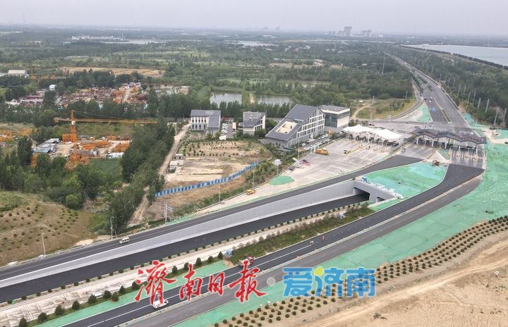 项目强省会｜新建收费站主体完工，济南济泺路北延黄河隧道计划6月底具备通车条件