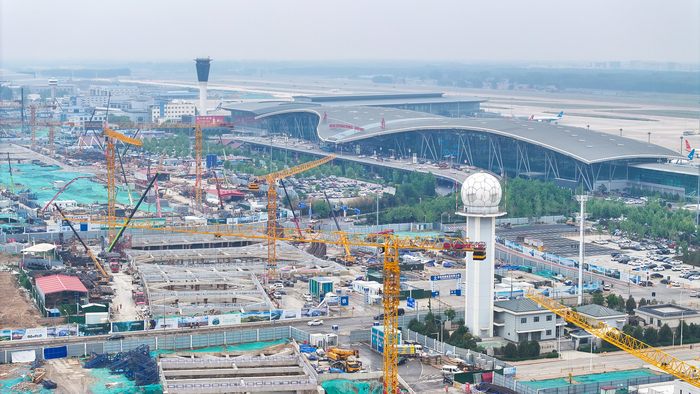 济南遥墙机场综合交通枢纽地铁部分土建工程主体结构施工完成