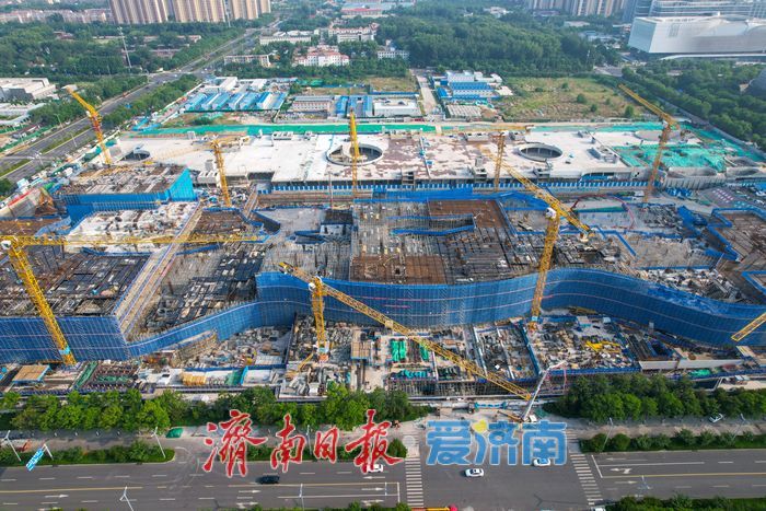 济南西部商业地标山东最大第四代万达广场建设提速