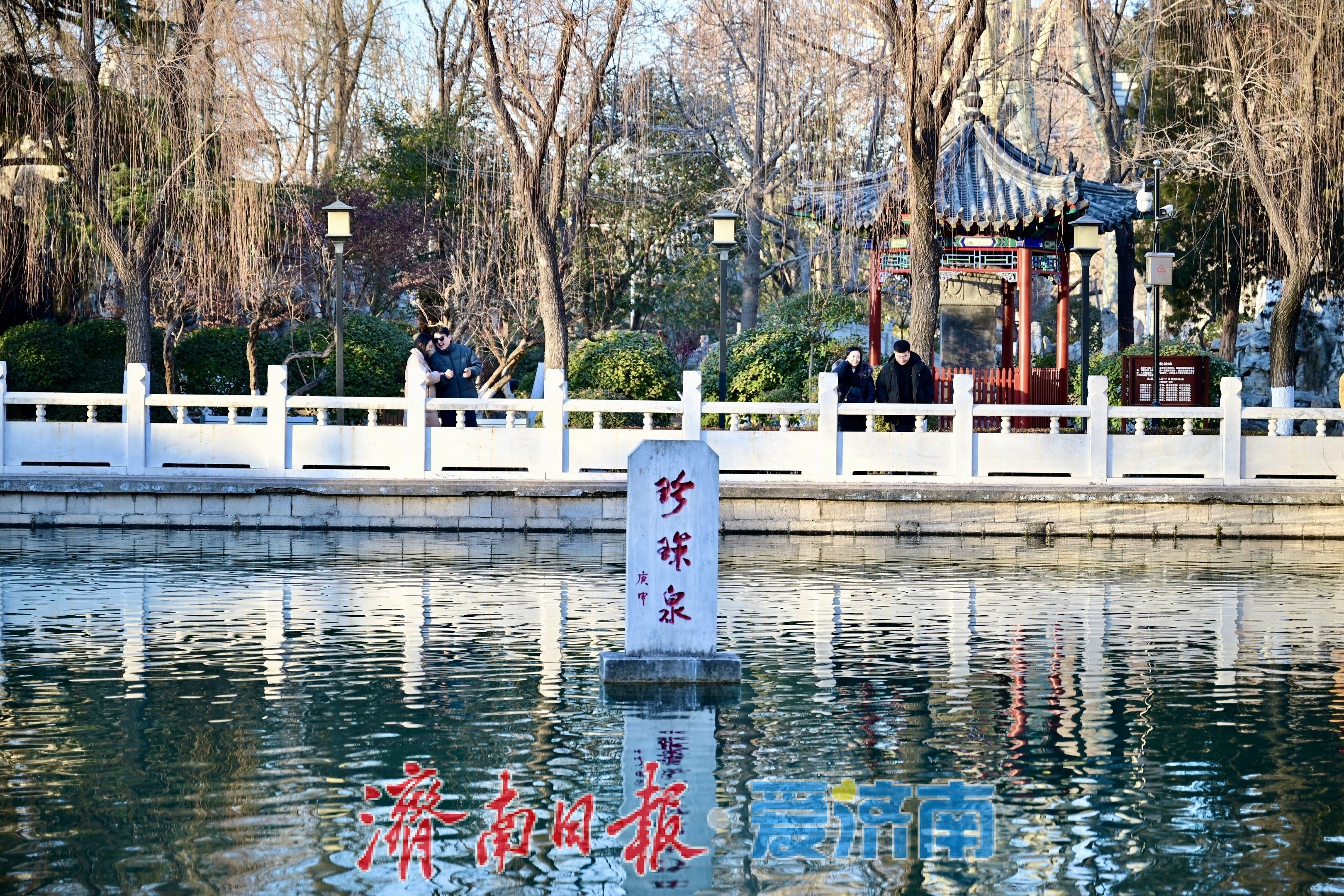 珍珠泉畔人气旺 游客打卡定格泉城冬日灵动之美