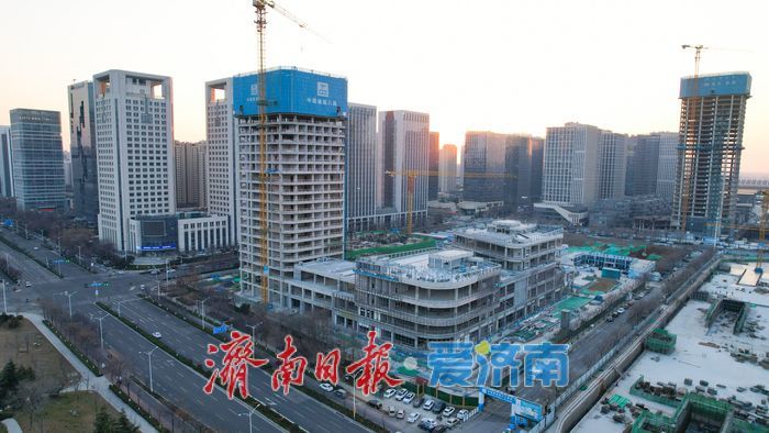 项目强省会｜济南西客站片区中轴线B-3项目：冬日建设“加速度” 楼宇新姿初长成