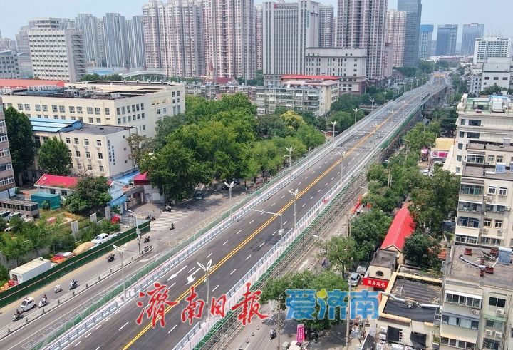 本周六零时通车！济南纬二路跨铁路天桥桥上路段改造完工