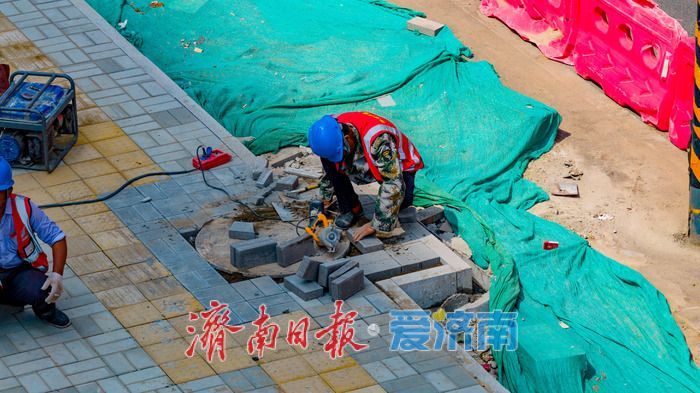 助力商圈复苏 济南经一路西市场段改造进入冲刺期