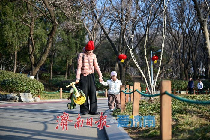泉城公园正月初八年味足 成亲子游玩热门打卡地