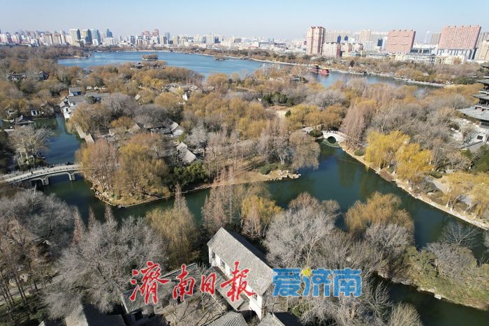 济南大明湖冬日风景美如画