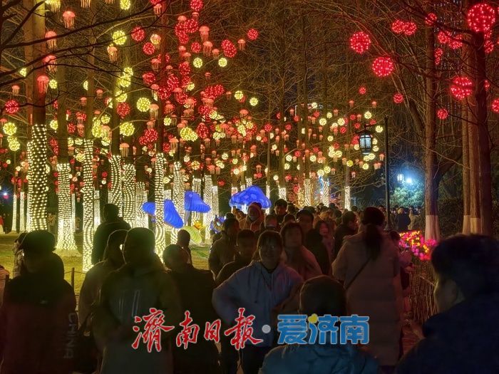 一年四季 泉在济南丨火树银花不夜天，五龙潭迎春花灯盛宴催热泉城“夜经济”