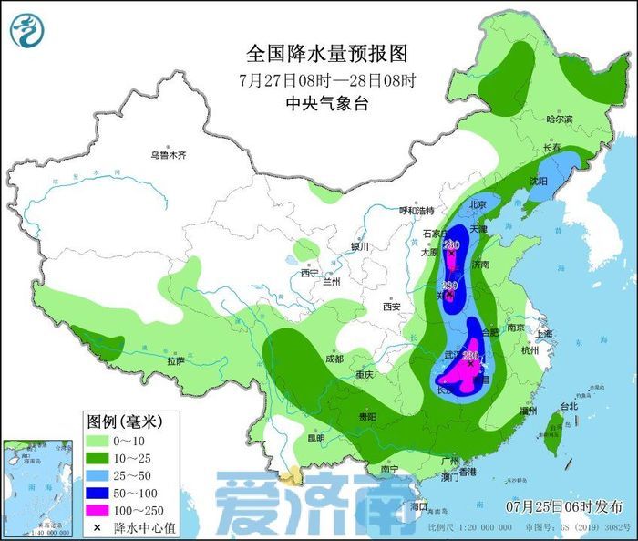 今夜济南中雨、局地暴雨，未来三天中到大雨“天天见”