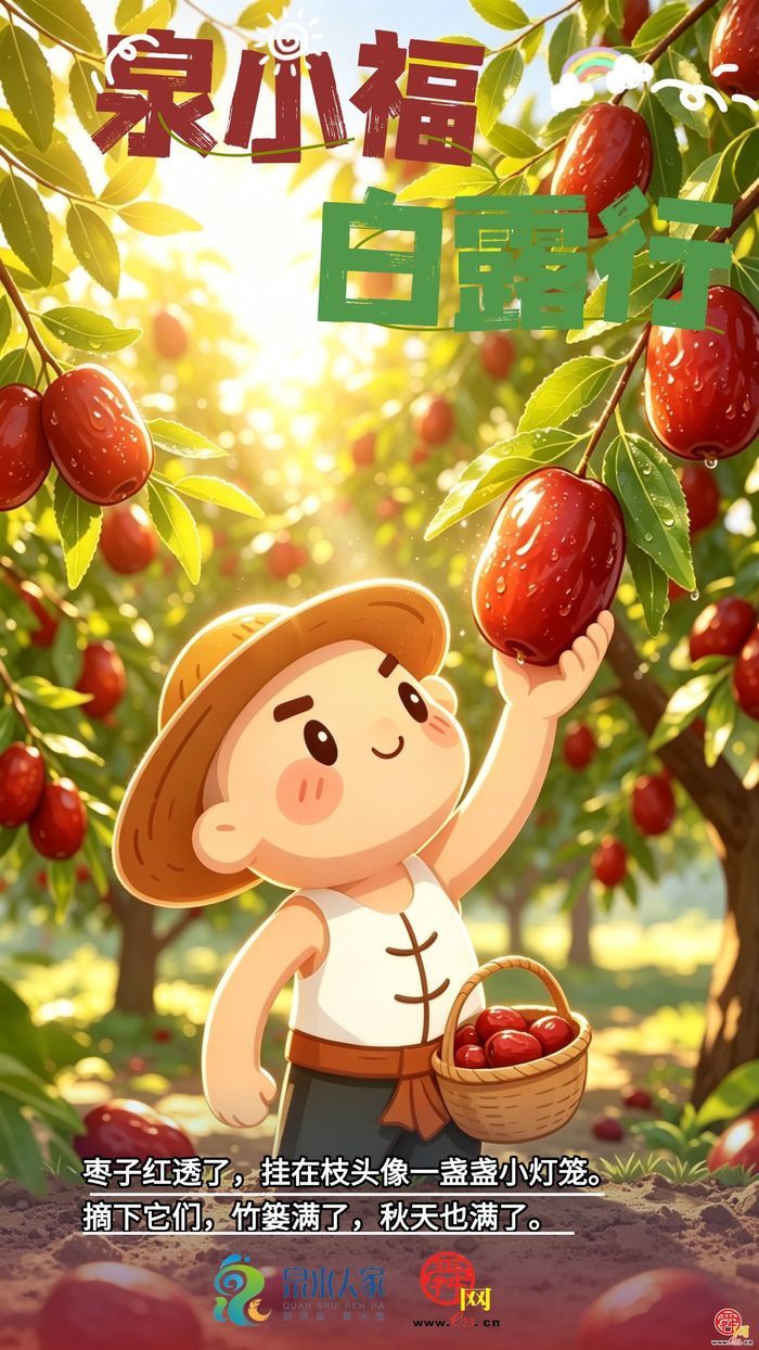AI创意海报｜白露，我们去济南的田里捡了些秋天