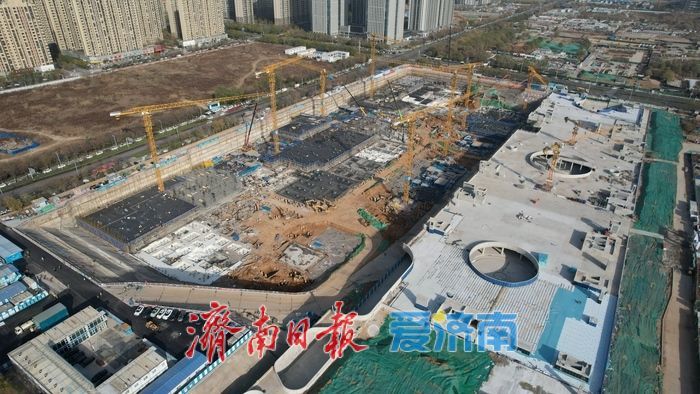 济南西客站片区中轴线地块B-4项目建设有序推进