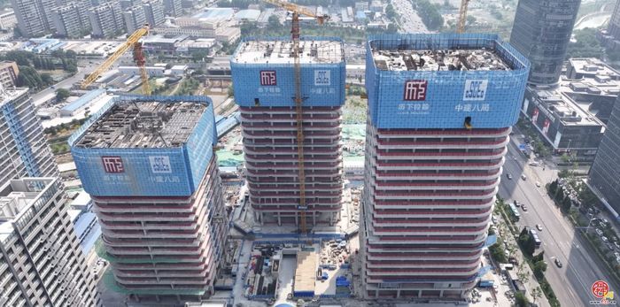 明湖国际科技创新中心核心建筑A楼主体结构正式封顶