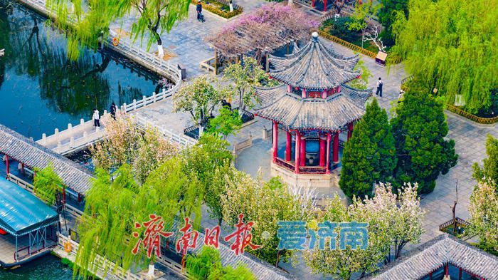 海棠盈香绕古亭 春韵满城醉明湖