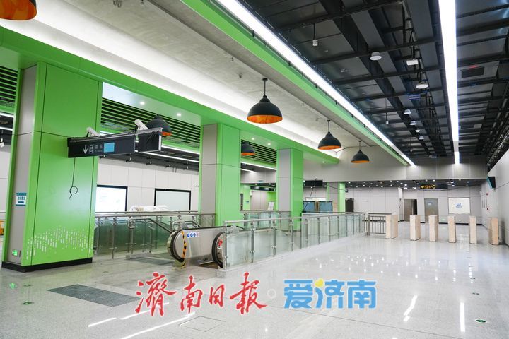 泉韵、茶香、绿意共绘出行新景，济南轨交6号线西段新站“露真容”