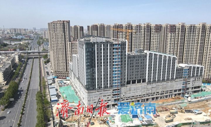 项目强省会｜济南老商埠首座大型TOD项目进入外立面装饰阶段