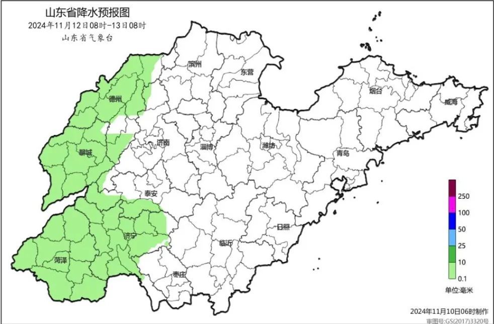 今明天 济南局部地区有零星小雨